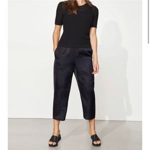 Eileen Fisher Slouchy Silk Crop Pant | 1X NWT